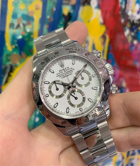 rolex daytona white genuine|rolex daytona steel white dial.